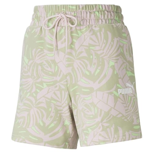 PUMA Damen Floral Vibes High Waist AOP Short, Pink, S PUMA Damen Floral Vibes High Waist AOP Short, Pink, S von PUMA