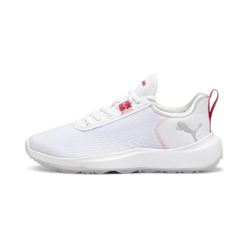 PUMA Damen Fusion Crush Sport WMNS Golfschuh, White-Garnet Rose, 43 EU von PUMA