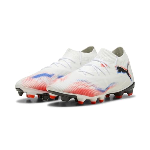 PUMA Damen Future 8 Match Fg/Ag WN's Fussballschuh, Weiß, Schwarz, leuchtendes Rot, 40.5 EU von PUMA