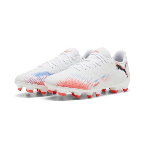 PUMA Damen Future 8 Play Fg/Ag WN's Fussballschuh, Weiß, Schwarz, leuchtendes Rot, 40.5 EU von PUMA