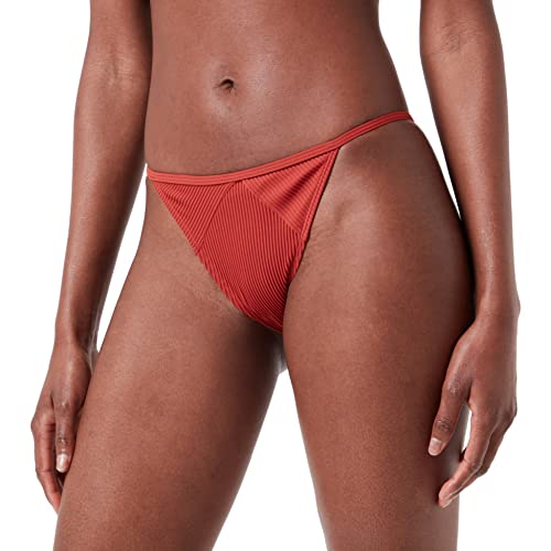 PUMA Damen Geribbelde tanga Bikini Unterteile, Brown Combo, XS EU von PUMA