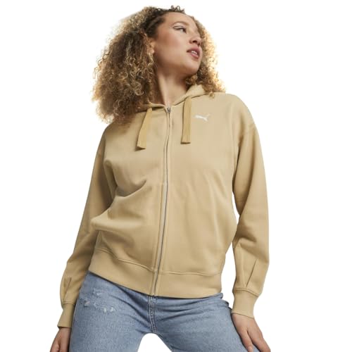 PUMA Damen Her Full-Zip Hoodie Tr Sweat, Sanddüne, S von PUMA