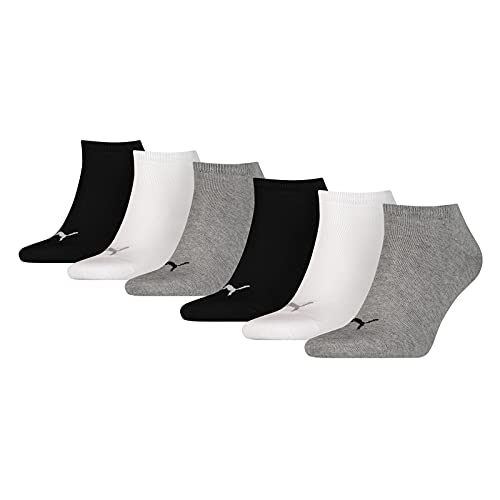 PUMA Damen Herren Everyday Sneaker Socken 6 Paar, Größe:39-42, Artikel:-003 black / grey von PUMA