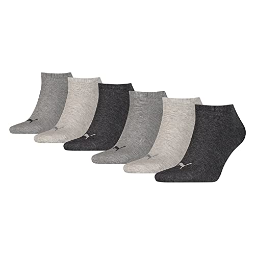 PUMA Damen Herren Everyday Sneaker Socken 6 Paar, Größe:43-46, Artikel:-002 grey combo von PUMA