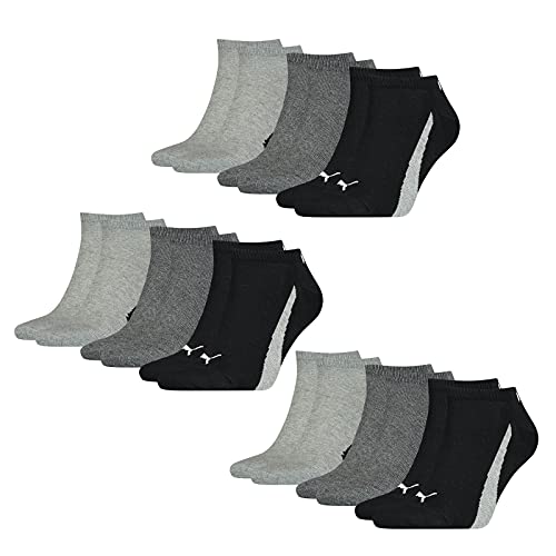 PUMA Damen Herren Lifestyle Sneaker Socken 9 Paar, Größe:43-46, Artikel:-001 black/white von PUMA