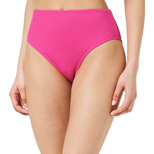 PUMA Damen High Waist Brief Bikini Bottoms, Neon Pink, L EU von PUMA