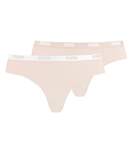 PUMA Damen Iconic Microfiber Brazilian Briefs 603041001 2er Pack, Farbe:Beige, Wäschegröße:S, Artikel:-187 Rose dust von PUMA