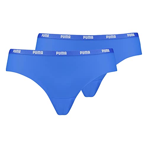 PUMA Damen Iconic Microfiber Brazilian Briefs 603041001 2er Pack, Farbe:Blau, Wäschegröße:M, Artikel:-009 Blue von PUMA