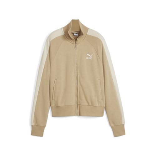 PUMA Damen Iconic T7 French Terry Jacket (Available in Plus Sizes) Jacke, Prairie Tan, X-Large von PUMA