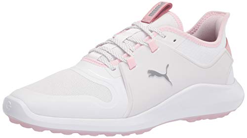 PUMA Damen Ignite Fasten8 Golfschuh, White Silverpink Lady, 41 EU von PUMA