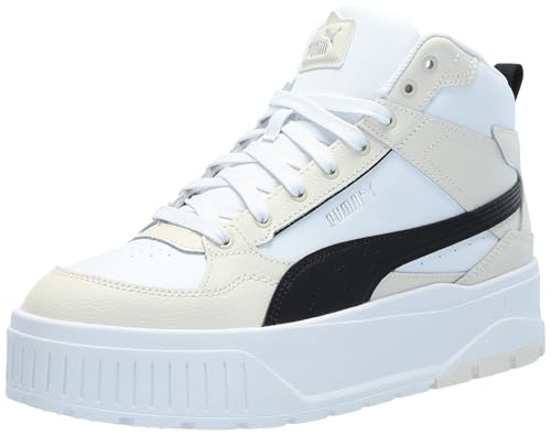 PUMA Shoes Damen Karmen II Idol Mid Schuhe, White-Black Snow, 8.5, Weiß-Schwarz-Alpin-Snee, 39 EU von PUMA