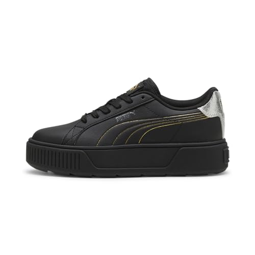 PUMA Damen Karmen Metallic Shine Sneakers 38.5Black Gold Silver Metallic von PUMA