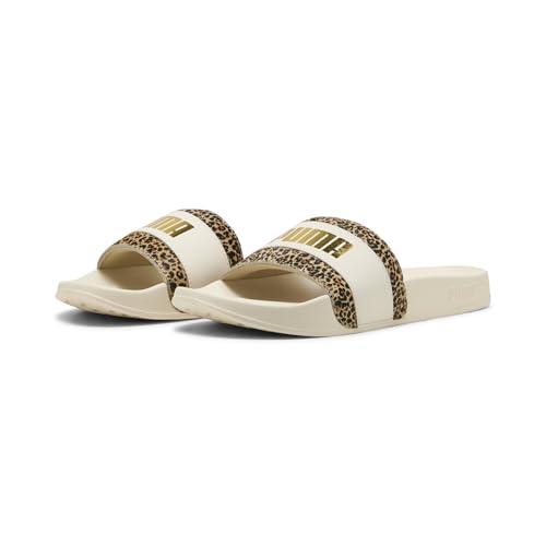 PUMA Damen Leadcat 2.0 Animal Flair Pantoletten, Alpine Snow Gold PUMA Damen Leadcat 2.0 Animal Flair Pantoletten, Alpine Snow Gold von PUMA
