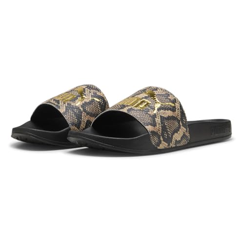 PUMA Damen Leadcat 2.0 Snake CHIC Schiebe-Sandalen, Black Aged Silver, 39 EU von PUMA