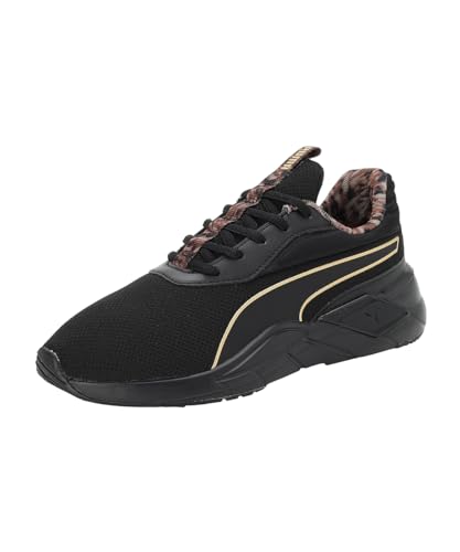 PUMA Damen Lex Safari Glam WNS Gymnastikschuh, Black Team Gold, 40.5 EU von PUMA