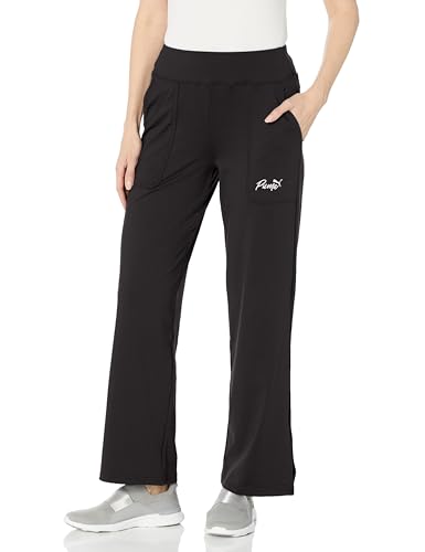 PUMA Damen Live in High Waist Straight Pants (Available in Plus Sizes) Trainingshose, Schwarz, M von PUMA