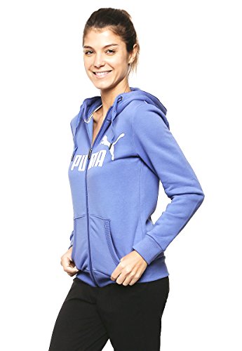 PUMA Damen Logo Zip Hoodie Kapuzenpullover Sweatshirt Hoody - Flieder (L), Flieder von PUMA