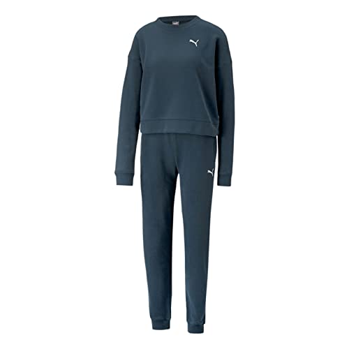 PUMA Damen Loungewear Suit Homewear-Set, Farbe:Blau, Artikel:-16 dark night, Größe:S von PUMA