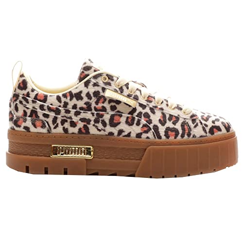 PUMA Damen Mayze Leopard Sneaker, Summer Melon-puma Team Gold, 42.5 EU von PUMA