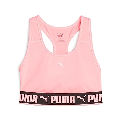 PUMA Damen Mid Impact Strong BH Pm Unterwäsche Top, Blickdicht, Koral EIS, M von PUMA