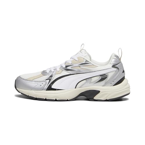 PUMA Unisex Milenio Tech Turnschuhe, Warm White White Silver, 46 EU von PUMA