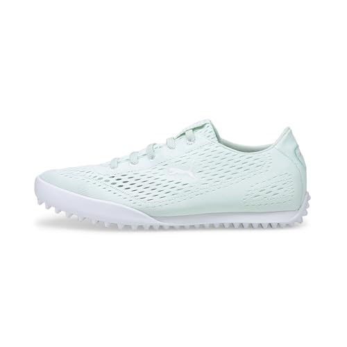 PUMA Damen Monolite Fusion Slip-On Golfschuh, Soothing Sea White, 40.5 EU von PUMA