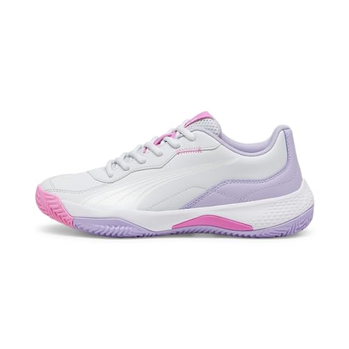 Puma Women Nova Smash Wn'S Tennis Shoes, Silver Mist-Puma White-Vivid Violet, 37 EU von PUMA