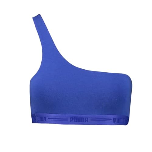 PUMA Damen One Shoulder Heart Top Sports Bra, Royal Blue, M EU von PUMA