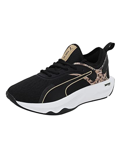 PUMA Damen Pwr Xx Nitro Safari Glam Wn's Gymnastikschuh, Puma Black Puma Team Gold, 42 EU von PUMA