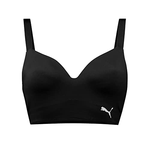 PUMA Damen Padded Longline Bikini Top, Black Combo, M EU von PUMA