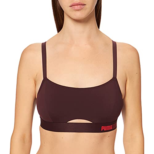 PUMA Damen Padded Sporty Top Bra, Red Combo, M EU von PUMA