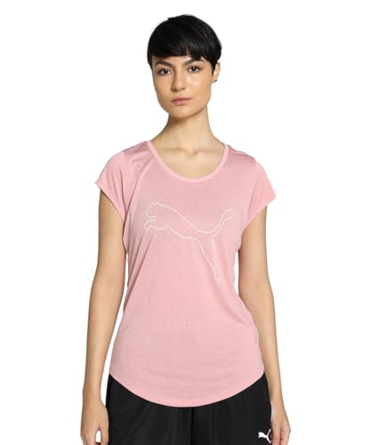 PUMA Damen Performance Heather Cat Trainings-T-Shirt LFuture Pink Heather von PUMA