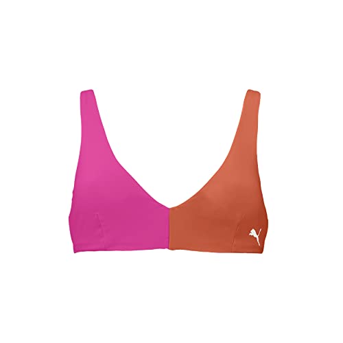 PUMA Damen Plunge Bikini Top, Pink / Chili, L EU von PUMA