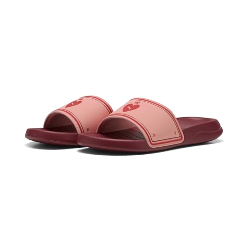 PUMA Damen Popcat 20 Idylle Slides 42, Pink Fruit Peach Frost Dark Crimson Red von PUMA