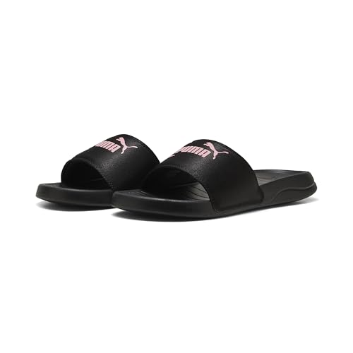 PUMA Damen Popcat 20 Satin Princess Slide Sandal, Black-Poised Pink, 40 EU, Puma Black Poised Pink, 40.5 EU von PUMA