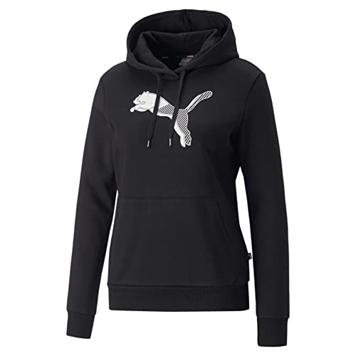 PUMA Damen Power Graphic Hoodie FL Sweatshirt, schwarz, XS von PUMA