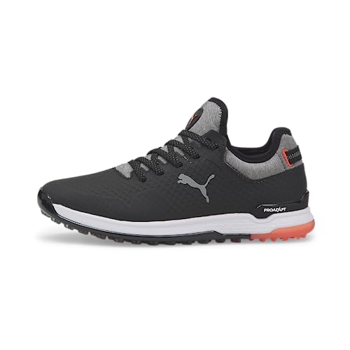 PUMA Damen Proadapt Alphacat Golfschuh, Black Silver-Hot Coral, 38 EU PUMA Damen Proadapt Alphacat Golfschuh, Black Silver-Hot Coral, 38 EU von PUMA