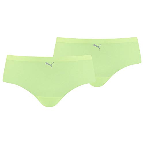 PUMA Damen Puma Women's Seamless (2 Pack) Hipster Panties, Yellow, S EU von PUMA