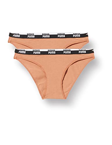 PUMA Damen Puma Women's Underwear 2 Pack BIKINI, Mocca Mouse, M EU von PUMA