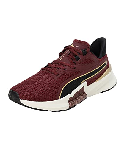 PUMA Damen PWRFrame TR Deco Glam WNS Gymnastikschuh, Aubergine Team Gold, 37.5 EU von PUMA