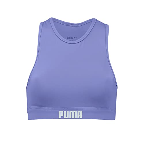 PUMA Damen Racerback Swimwear Bikini Top, Elektro Purple, S EU von PUMA