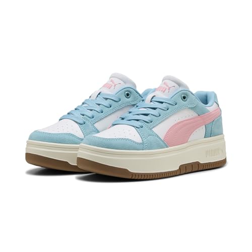 PUMA Damen Rebound Femme Low Suede Sneakers 39, White Pinkscape Aqua Pink Blue PUMA Damen Rebound Femme Low Suede Sneakers 39, White Pinkscape Aqua Pink Blue von PUMA