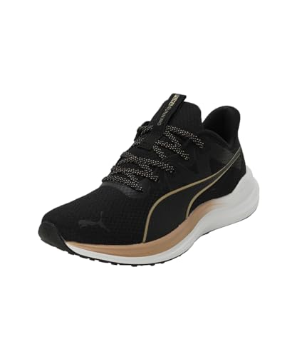 PUMA Damen Reflect Lite Molten Metal WNS Straßen-Laufschuh, Team Gold Schwarz, 40 EU von PUMA