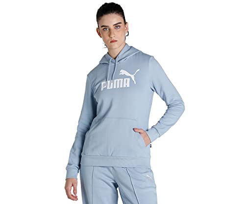 PUMA Damen ESS Logo Hoodie FL (S) Sweatshirt, Blaue Wäsche, S von PUMA