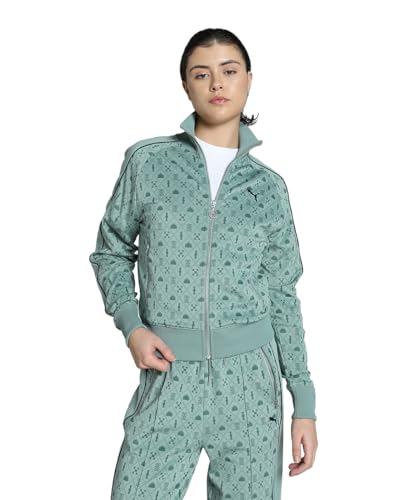 PUMA Damen Road to Unity Bedruckte T7 Trainingsjacke M Green Moon AOP von PUMA