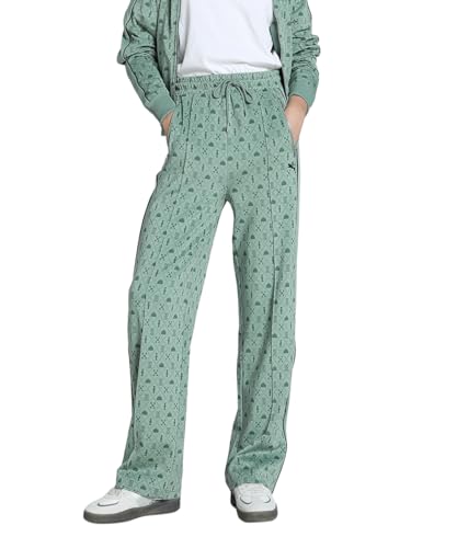 PUMA Damen Road to Unity Straight Bedruckte T7 Trainingshose S, Green Moon AOP von PUMA