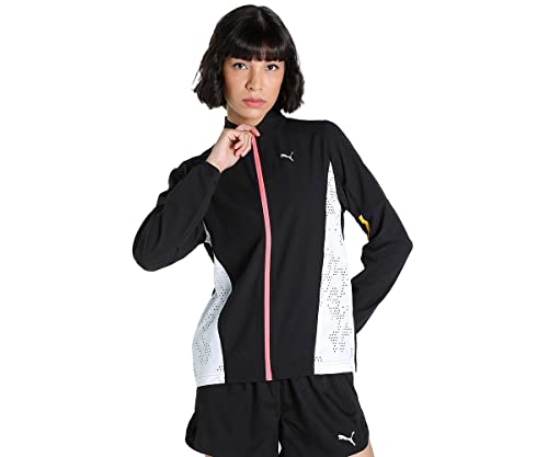 PUMA Damen Run Ultraweave S Woven Jacket Jacke, schwarz/weiß, 36 von PUMA