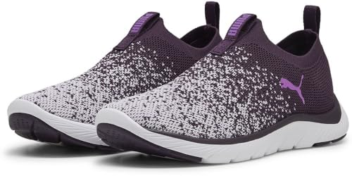 PUMA Damen SOFTRIDE REMI Slip-ON Knit WN's Straßen-Laufschuh, Midnight Plum-Lilac Frost White, 36 EU von PUMA