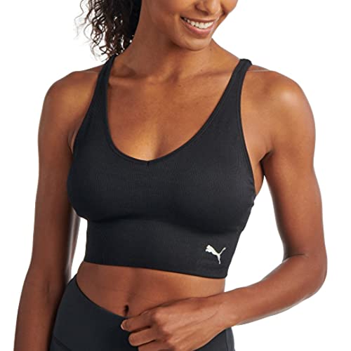 PUMA Damen Seamless Bra Sport-BH, Undurchsichtige, Schwarz, X-Large PUMA Damen Seamless Bra Sport-BH, Undurchsichtige, Schwarz, X-Large von PUMA
