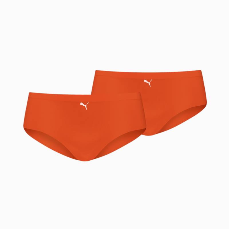PUMA Damen Seamless Hipster 2er-Pack, Orange, Größe: S, Kleidung von PUMA